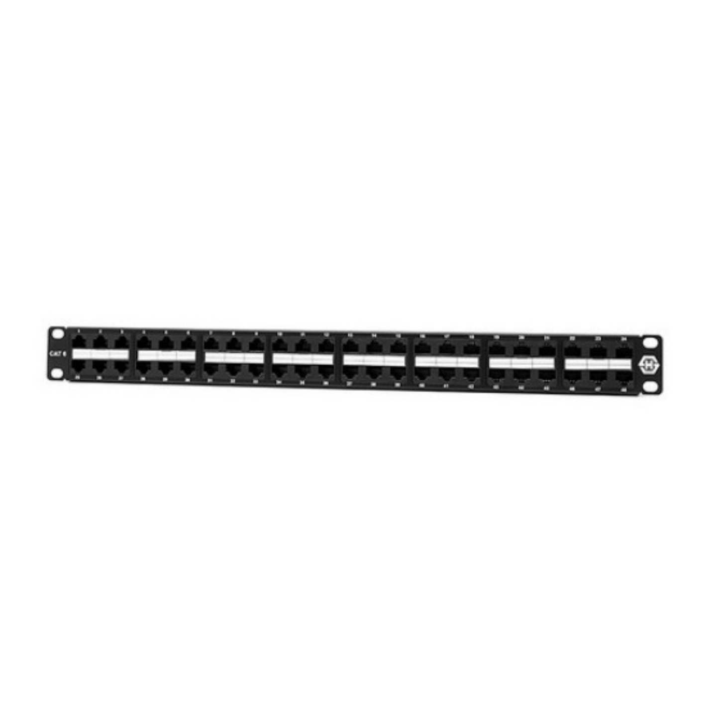 Patch Panel 1U 48 ports, Punchdown - Black